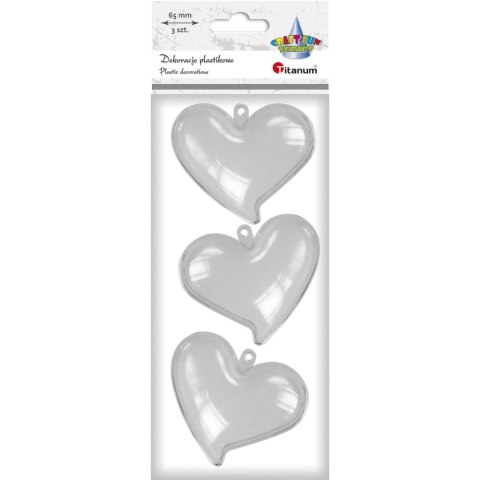 Ozdoba akrylowa Craft-Fun Series serce 65x58mm Titanum