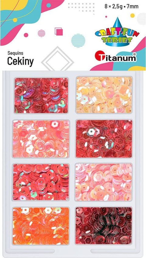 Cekiny Craft-Fun Series 8 kolorów mix 2,5g Titanum (3G8P 160164) Cekiny Craft-Fun Series 8 kolorów mix 2,5g Titanum (3G8P 160164)