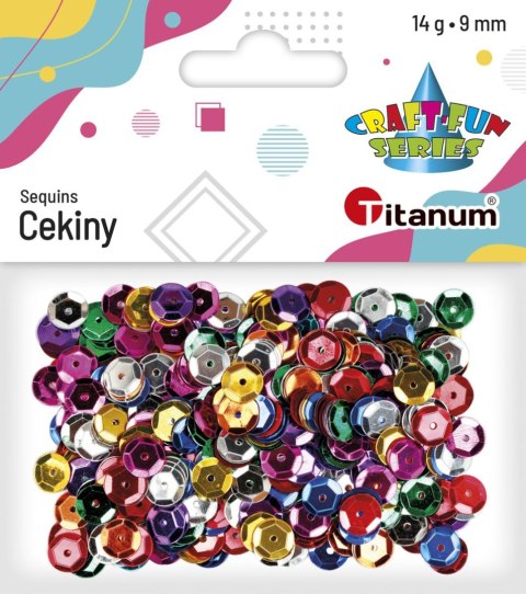 Cekiny Craft-Fun Series okrągłe kolorowe 14g Titanum (CO041)