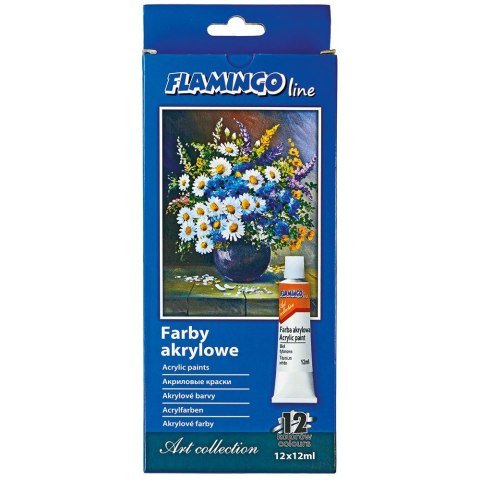 Farba akrylowa kolor: mix 12ml Flamingo Line Farba akrylowa kolor: mix 12ml Flamingo Line