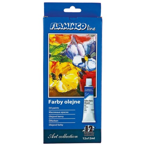 Farba olejna kolor: mix 12ml 12 kolor. Flamingo Line Farba olejna kolor: mix 12ml 12 kolor. Flamingo Line