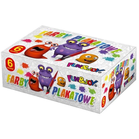 Farby plakatowe kolor: mix 20ml 6 kolor. Fun&Joy (FJ-006) Farby plakatowe kolor: mix 20ml 6 kolor. Fun&Joy (FJ-006)