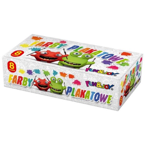 Farby plakatowe kolor: mix 20ml 8 kolor. Fun&Joy (FJ-008) Farby plakatowe kolor: mix 20ml 8 kolor. Fun&Joy (FJ-008)