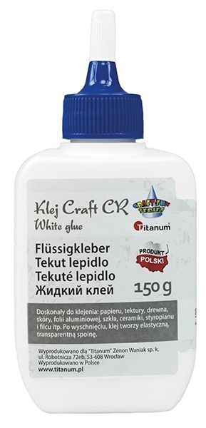 Klej w płynie Craft-Fun Series Craft CR 150g Titanum (K-150) Klej w płynie Craft-Fun Series Craft CR 150g Titanum (K-150)