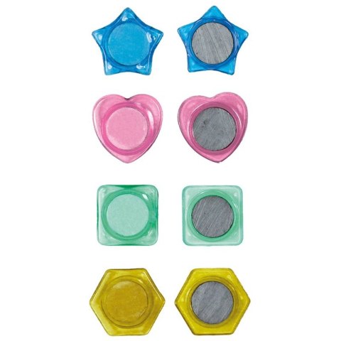 Magnes Mix kształtów mix śr. 28mm Fun&Joy 8 sztuk Magnes Mix kształtów mix śr. 28mm Fun&Joy 8 sztuk