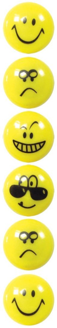 Magnes Smiley okrągły żółty śr. 29mm Fun&Joy 6 sztuk Magnes Smiley okrągły żółty śr. 29mm Fun&Joy 6 sztuk