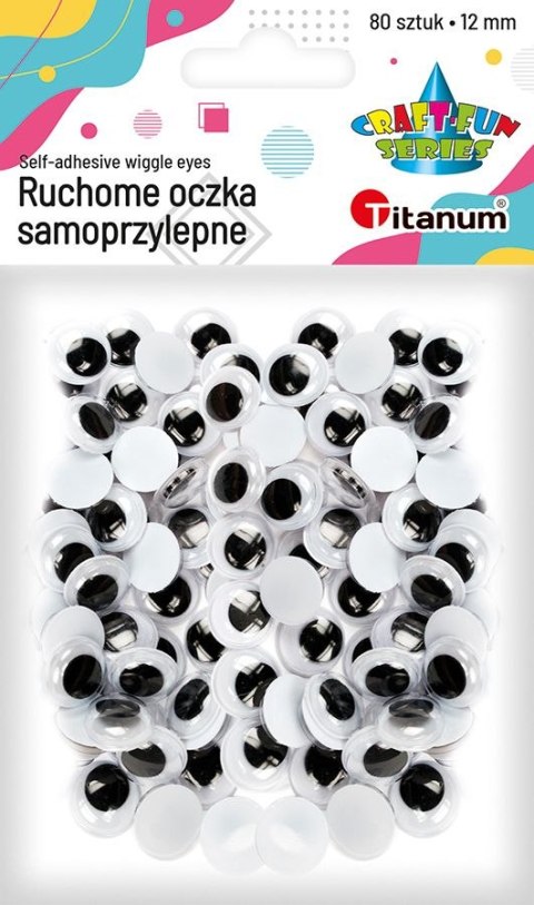 Oczka Craft-Fun Series samoprzylepne 12mm 80 szt Titanum Oczka Craft-Fun Series samoprzylepne 12mm 80 szt Titanum