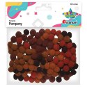 Pompony Craft-Fun Series brązowy 120 szt Titanum (0126B)
