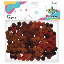 Pompony Craft-Fun Series brązowy 120 szt Titanum (0126B)