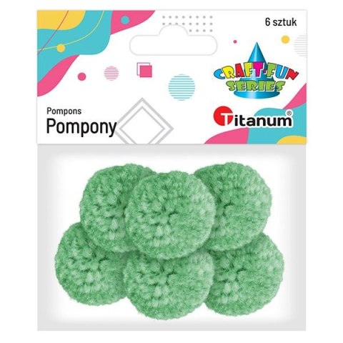 Pompony Craft-Fun Series pastelowe miętowy 6 szt Titanum (DIY19308) Pompony Craft-Fun Series pastelowe miętowy 6 szt Titanum (DIY19308)