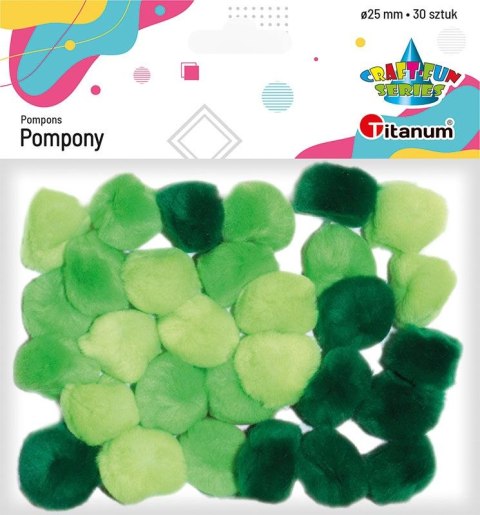 Pompony Craft-Fun Series zielony 30 szt Titanum (283065) Pompony Craft-Fun Series zielony 30 szt Titanum (283065)