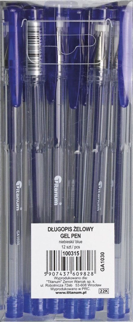 Długopis GA1030 niebieski 0,7mm Titanum (GA1030) Długopis GA1030 niebieski 0,7mm Titanum (GA1030)