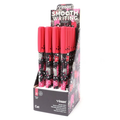 Długopis olejowy Fashion A27 KOTY niebieski 0,7mm Vinson