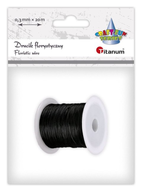Drucik Craft-Fun Series florystyczny kolor: czarny 20 m 1 szt Titanum (24BR0201-6) Drucik Craft-Fun Series florystyczny kolor: czarny 20 m 1 szt Titanum (24BR0201-6)