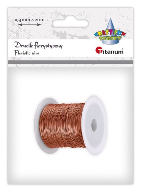 Drucik Craft-Fun Series florystyczny kolor: miedziany 20 m 1 szt Titanum (24BR0201-2) Drucik Craft-Fun Series florystyczny kolor: miedziany 20 m 1 szt Titanum (24BR0201-2)
