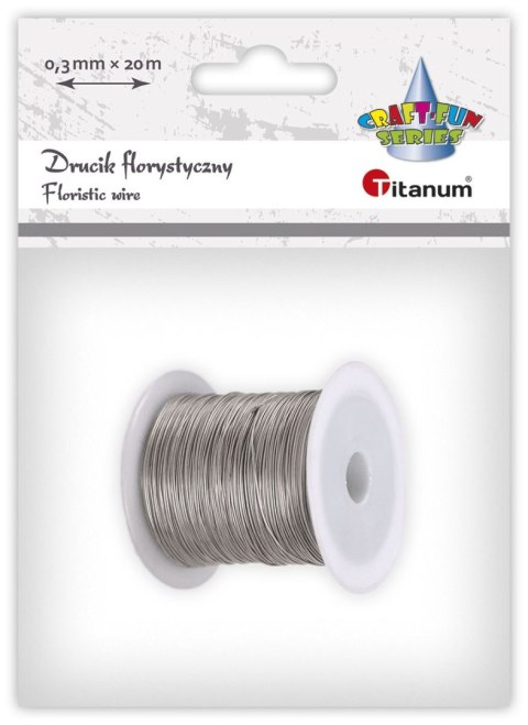 Drucik Craft-Fun Series florystyczny kolor: srebrny 20 m 1 szt Titanum (24BR0201-5) Drucik Craft-Fun Series florystyczny kolor: srebrny 20 m 1 szt Titanum (24BR0201-5)