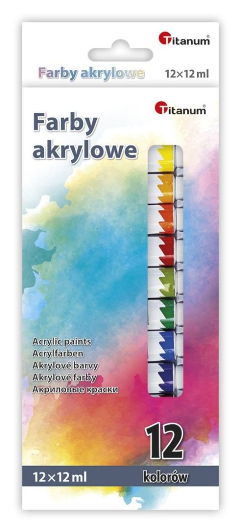 Farba akrylowa kolor: mix 12ml Titanum (04230355) Farba akrylowa kolor: mix 12ml Titanum (04230355)