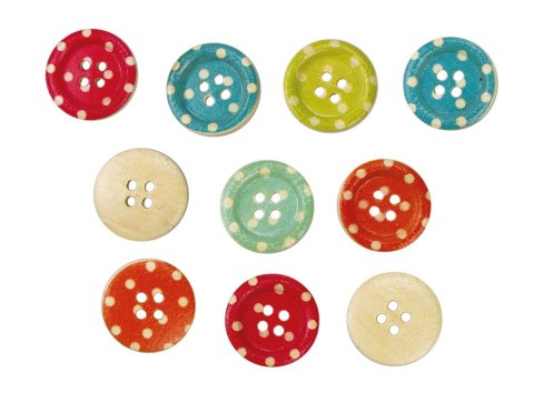 Guziki Craft-Fun Series drewniane okrągłe 20mm mix 12 szt Titanum Guziki Craft-Fun Series drewniane okrągłe 20mm mix 12 szt Titanum