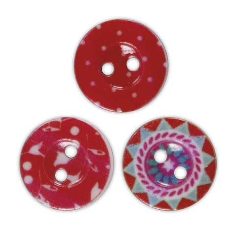 Guziki Craft-Fun Series plastikowe okrągłe 15mm czerwony 30 szt Titanum (191086) Guziki Craft-Fun Series plastikowe okrągłe 15mm czerwony 30 szt Titanum (191086)