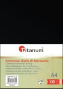Karton do bindowania błyszczący - chromolux A4 czarny 250g Titanum