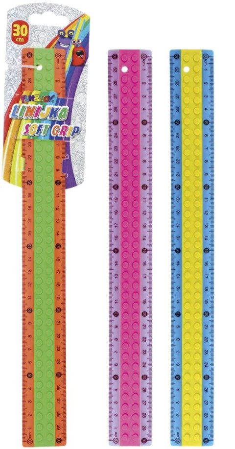 Linijka gumowany plastik 30cm Fun&Joy (FJ972609) Linijka gumowany plastik 30cm Fun&Joy (FJ972609)