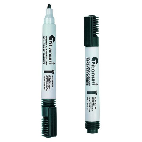 Marker suchościeralny czarny 3,0mm okrągła końcówka Titanum (BY1026-02) Marker suchościeralny czarny 3,0mm okrągła końcówka Titanum (BY1026-02)