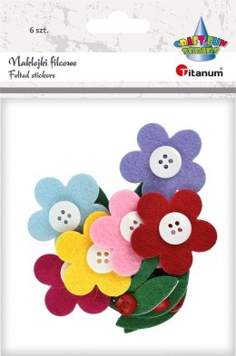 Naklejka (nalepka) Craft-Fun Series filcowe 3D kwiaty Titanum (M-03)