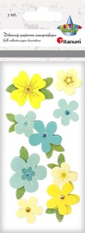 Naklejka (nalepka) Craft-Fun Series papierowe 3D kwiaty Titanum (5053B)