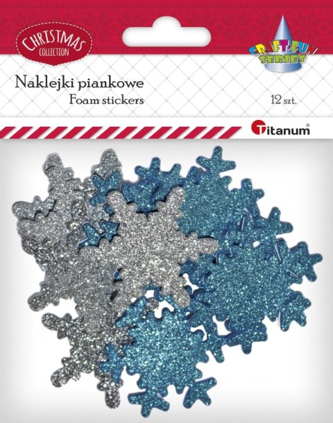 Naklejka (nalepka) Craft-Fun Series piankowe płatki śniegu Titanum (YFXS104)