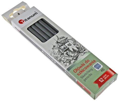 Ołówek w kartonowym pudełku 4B Titanum Ołówek w kartonowym pudełku 4B Titanum