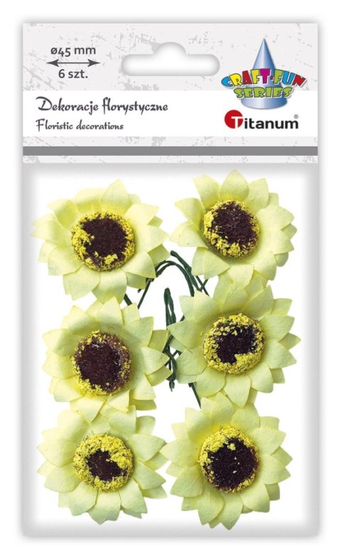 Ozdoba papierowa Craft-Fun Series słoneczniki na druciku Titanum Ozdoba papierowa Craft-Fun Series słoneczniki na druciku Titanum