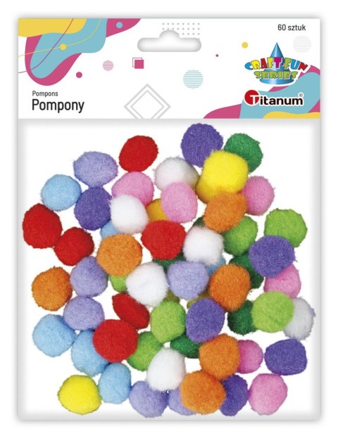 Pompony Craft-Fun Series Pastelowe poliestrowe mix 60 szt Titanum (20TH1020-13) Pompony Craft-Fun Series Pastelowe poliestrowe mix 60 szt Titanum (20TH1020-13)