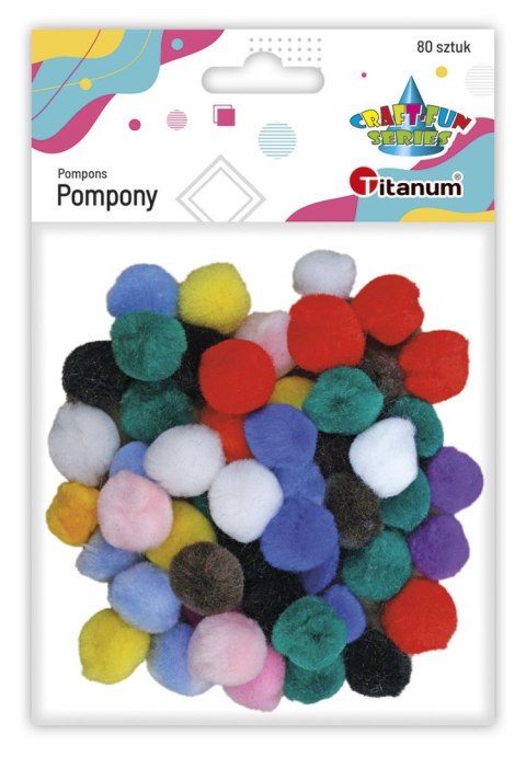 Pompony Craft-Fun Series akrylowe mix 80 szt Titanum (20TH1020-11) Pompony Craft-Fun Series akrylowe mix 80 szt Titanum (20TH1020-11)