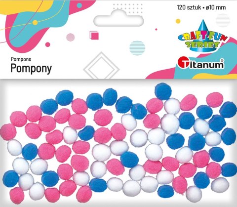 Pompony Craft-Fun Series poliestrowe mix 120 szt Titanum (20TH1020-3) Pompony Craft-Fun Series poliestrowe mix 120 szt Titanum (20TH1020-3)
