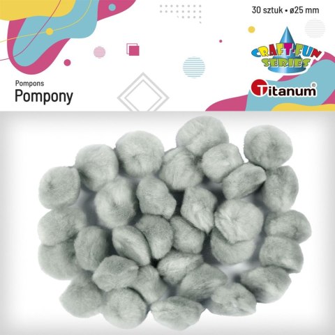 Pompony Craft-Fun Series szary 30 szt Titanum (21005) Pompony Craft-Fun Series szary 30 szt Titanum (21005)