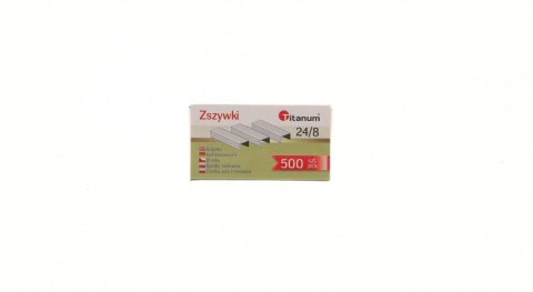 Zszywki 24/8 24/8 500szt 500 szt Titanum Zszywki 24/8 24/8 500szt 500 szt Titanum