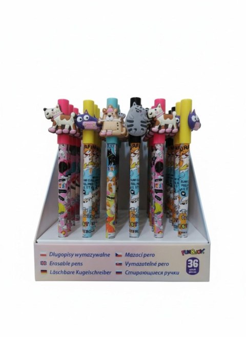 Długopis wymazywalny ZWIERZAKI wkład niebieski 0,7mm Fun&Joy (FJ01021094)