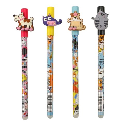 Długopis wymazywalny ZWIERZAKI wkład niebieski 0,7mm Fun&Joy (FJ01021094)