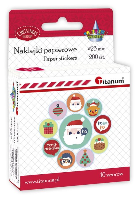 Naklejka (nalepka) Craft-Fun Series Boże Narodzenie 200 naklejek Titanum