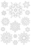 Naklejka (nalepka) Craft-Fun Series Śniezynki Titanum (CMS-008)