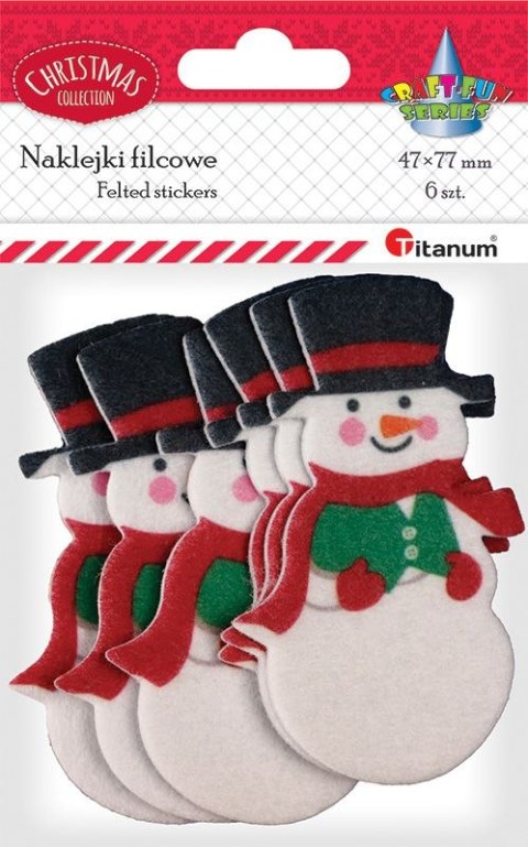 Naklejka (nalepka) Craft-Fun Series filcowe Bałwanki Titanum (4819)