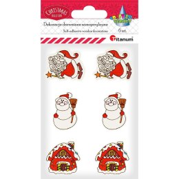 Ozdoba drewniana Craft-Fun Series Boże Narodzenie samoprzylepna Titanum (19TH-002)