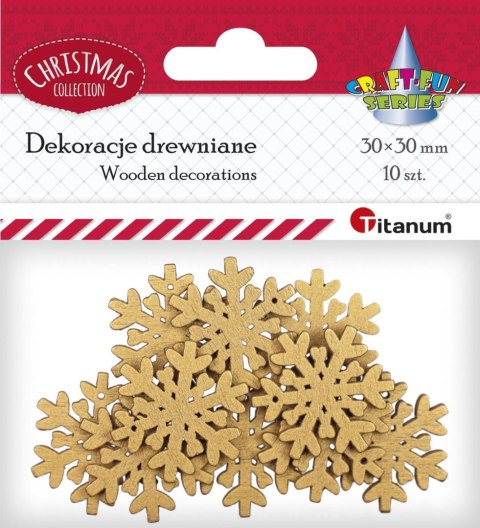 Ozdoba drewniana Craft-Fun Series Śnieżynki Titanum (WDC858)