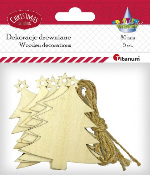 Ozdoba drewniana Craft-Fun Series zawieszka choinka Titanum (5903714533671)