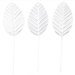 Ozdoba materiałowa Craft-Fun Series Liście na druciku białe Titanum (SY-005)