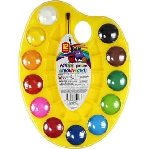Farby akwarelowe w paletce 12 kolor. Fun&Joy (FJ-12K30PAL) Farby akwarelowe w paletce 12 kolor. Fun&Joy (FJ-12K30PAL)