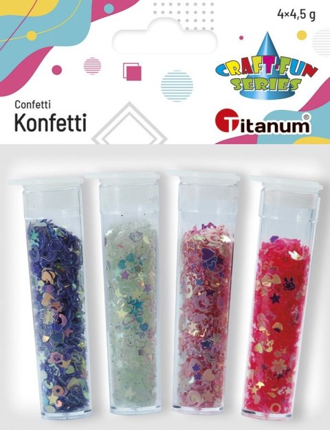 Konfetti Craft-Fun Series 4 kolory w buteleczkach z dozownikiem Titanum (11WC009) Konfetti Craft-Fun Series 4 kolory w buteleczkach z dozownikiem Titanum (11WC009)