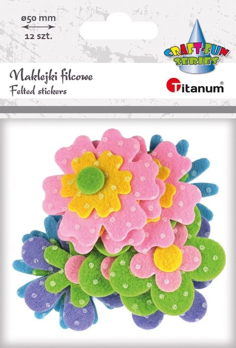 Naklejka (nalepka) Craft-Fun Series filcowa 3D kwiaty Titanum (M-02) Naklejka (nalepka) Craft-Fun Series filcowa 3D kwiaty Titanum (M-02)