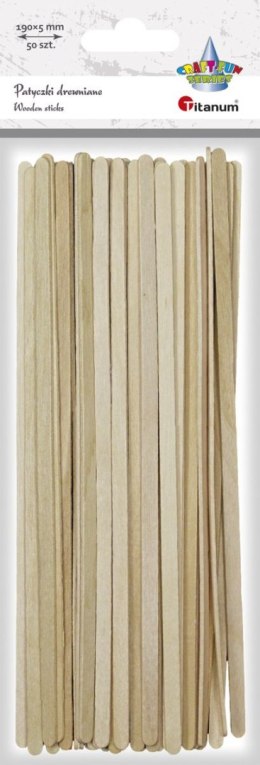 Ozdoba drewniana Craft-Fun Series Patyczki naturalne 5x190mm Titanum (21WL001)