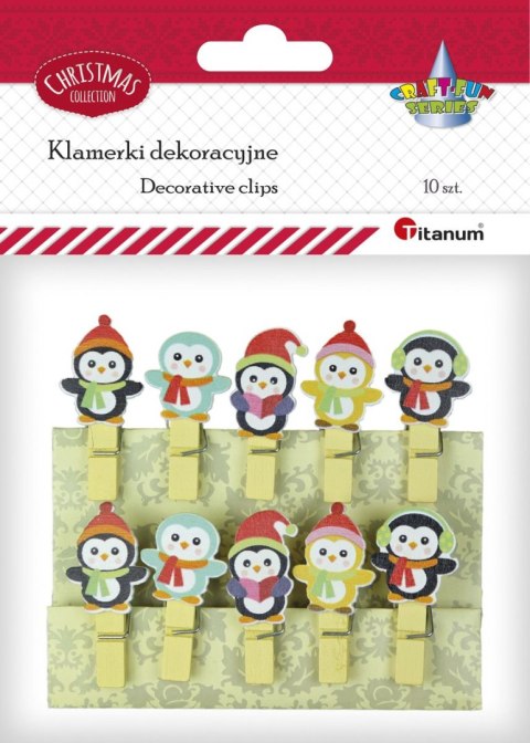 Ozdoba drewniana Craft-Fun Series klamerki Pingwiny Titanum (MTCR-WDC978) Ozdoba drewniana Craft-Fun Series klamerki Pingwiny Titanum (MTCR-WDC978)